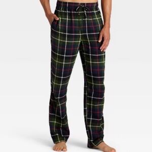 Goodfellow Men's Plaid Lounge Pants - Black, Green, Red NWT size large